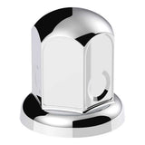 33mm x 2" Chrome Steel Standard Nut Cover with Flange - Push On