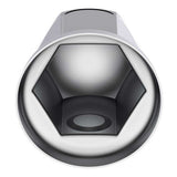 33mm x 2" Chrome Steel Standard Nut Cover with Flange - Push On