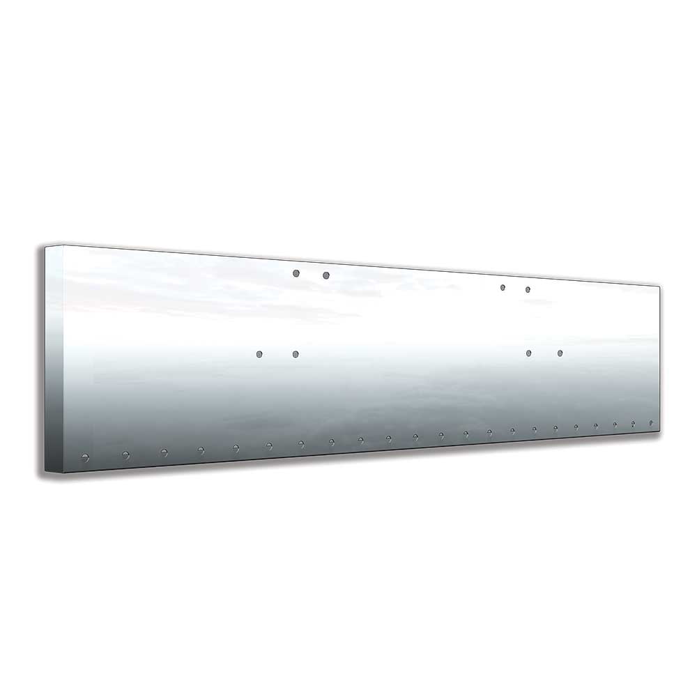 Freightliner Classic 2003 and older 18" Stainless Steel Boxed End Bumper with Twenty Two .75" Light Cutouts