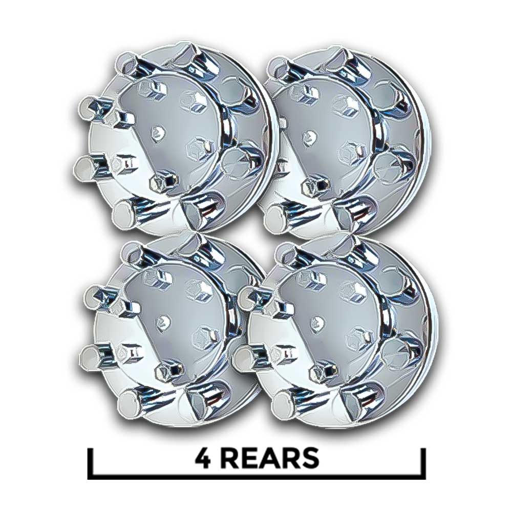 Rear Axle Cover with Top Hat Axle Bolt Covers - 4 Pack