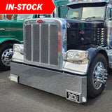 22" Peterbilt 357, 378, 379 Mitered End Chrome Plated with Watermelon Side Cutouts with Blind Mount