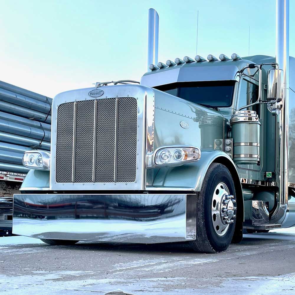 22" Tapered Mitered End Chrome Plated Blind Mount Bumper