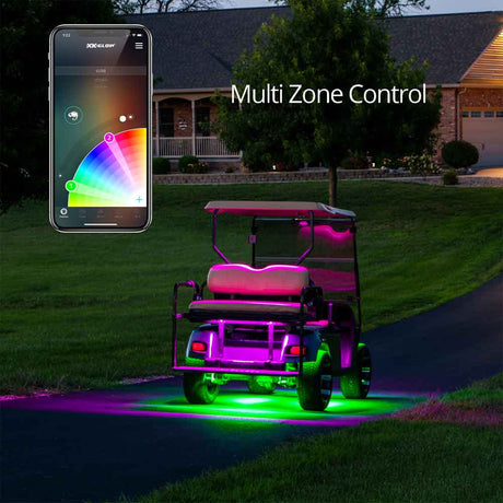 12 Piece golf cart LED light kit, close-up