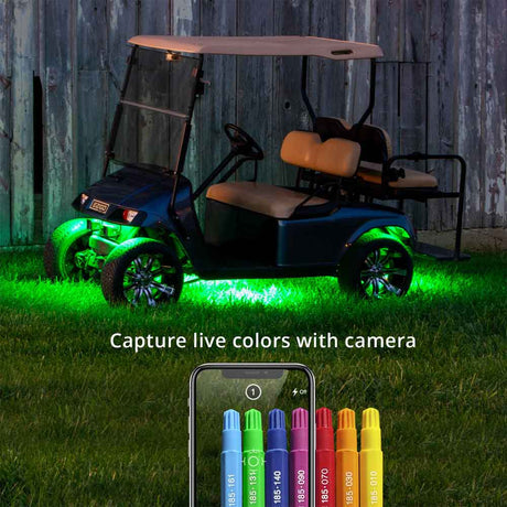 Another angle of 12 Piece golf cart LED light kit