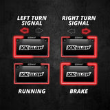 Chrome Motorcycle LED License Plate Frame with Running Turn and Brake