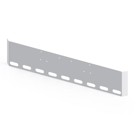 18" Peterbilt 357, 378, 379 mitered end chrome plated bumper with 9 oval light cutouts for semi trucks