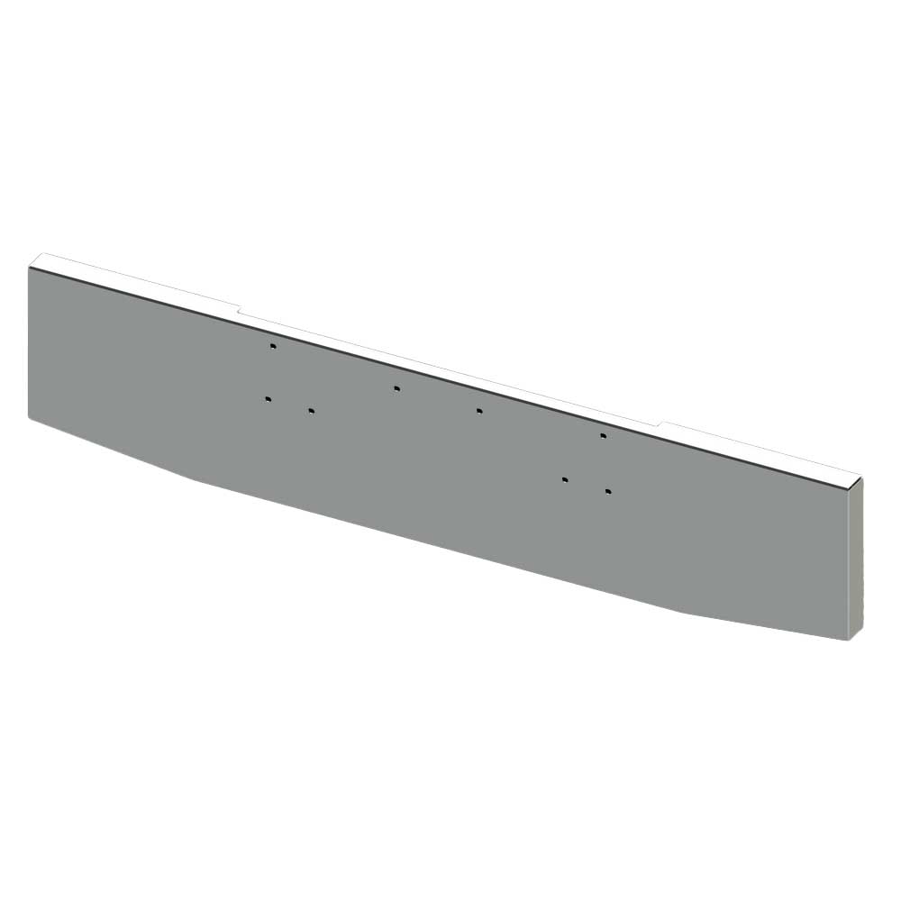 22" Tapered Boxed End Chrome Bumper for Peterbilt 357, 378, 379