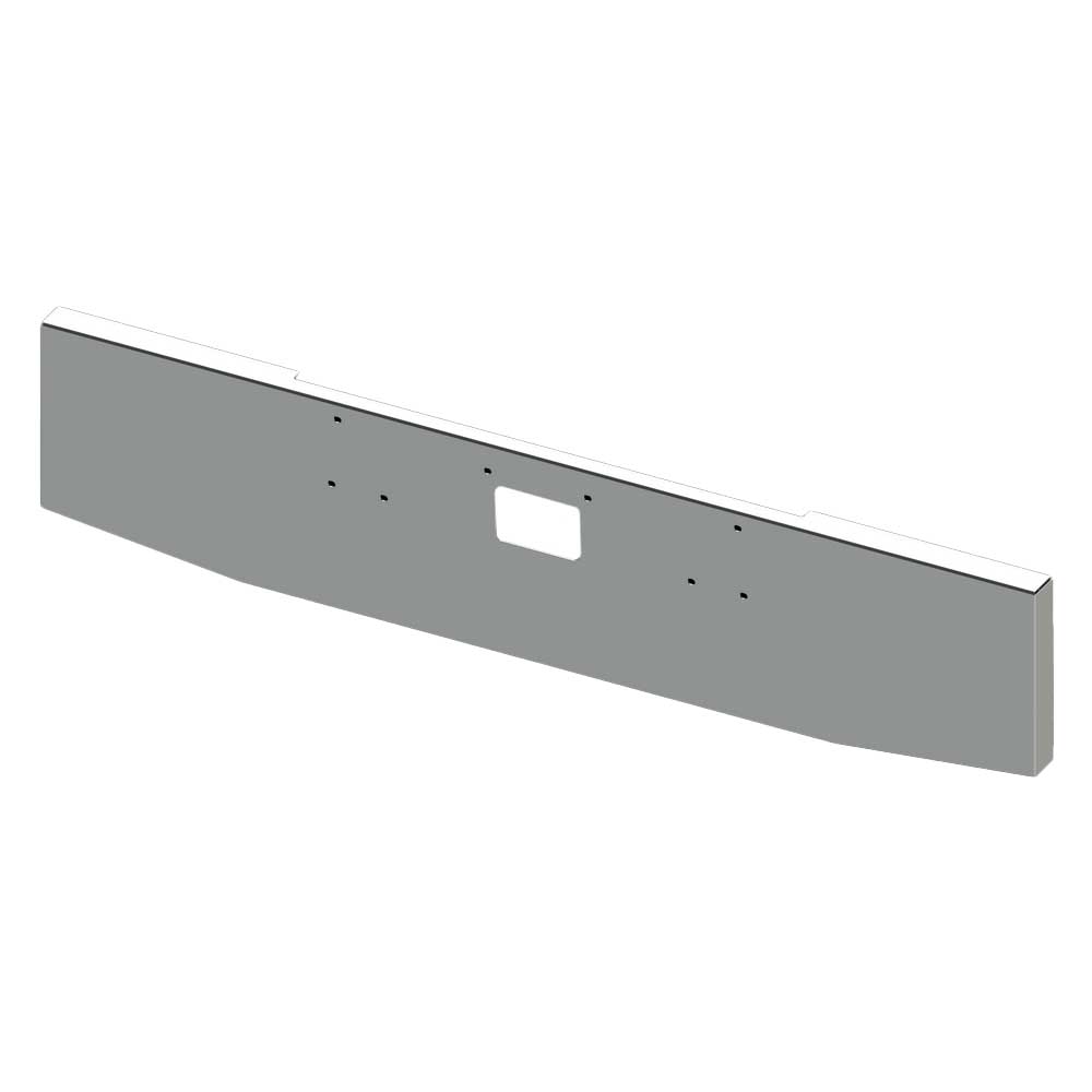 18" Tapered Boxed End Chrome Bumper with Tow Holes for Peterbilt 357, 378, 379