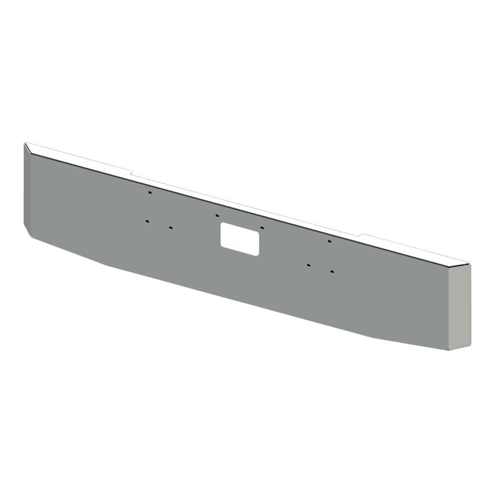 22" Tapered Mitered End Chrome Bumper with Tow Hole for Peterbilt 357, 378, 379