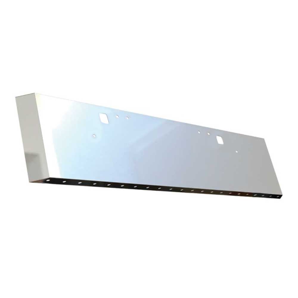 Freightliner Classic 2004-2007 20" Stainless Steel Mitered End Bumper with tow hitch and 22 Underglow Light Cutouts