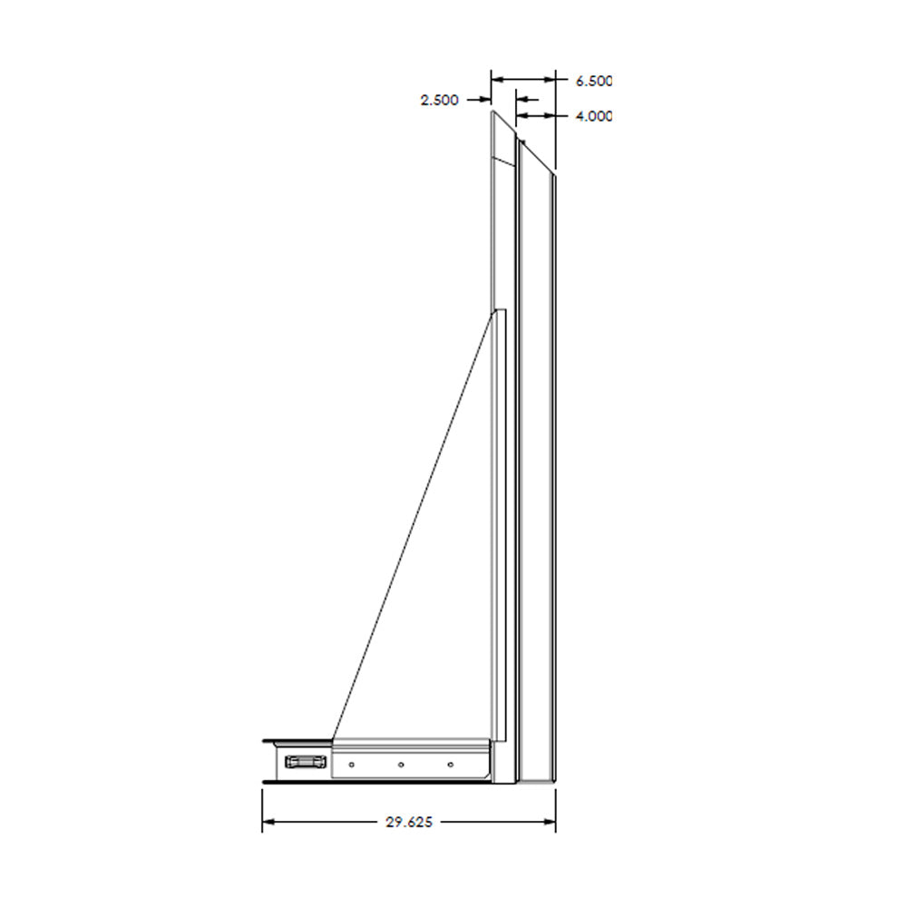 68"H x 70"W x 30"W Drom Cab Rack with Window