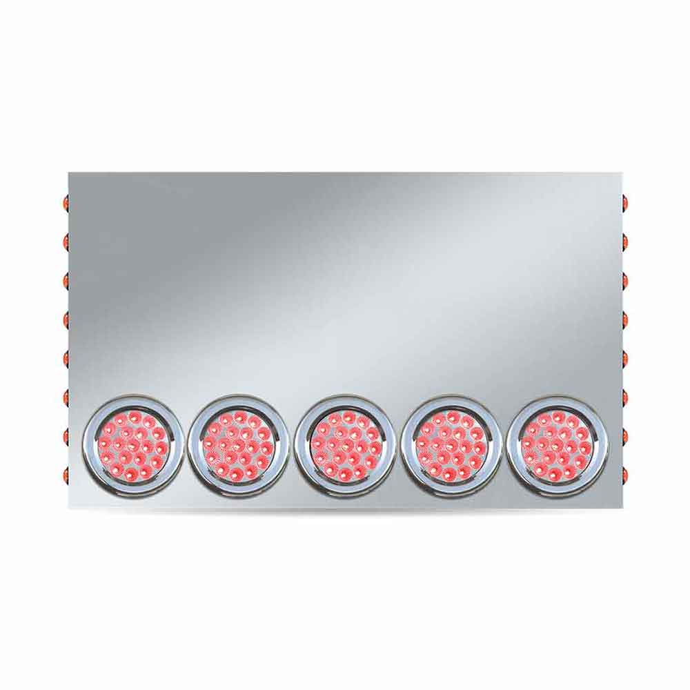 20" Drop Rear Center Panel with 4" & 3/4" Clear Lens LEDS
