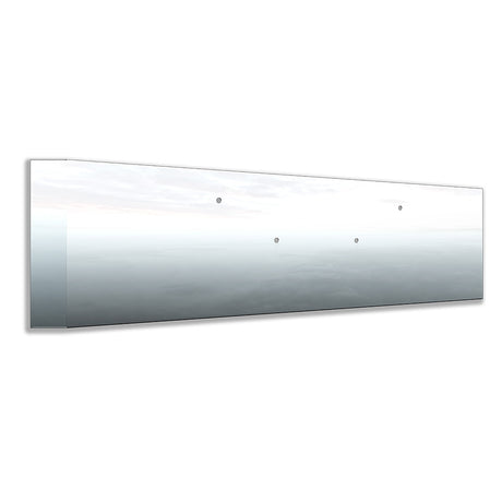 Peterbilt 389, 388, 567 set forward axle 20" stainless steel standard mount mitered end bumper and 3/4" under glow cutouts, close-up