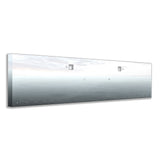 Kenworth W990 Stainless Steel 20" Standard Mount Mitered End Bumper with Twenty-Two 3/4" Light Cutouts and Tow Holes