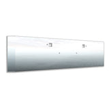 Kenworth W990 Stainless Steel 18" Standard Mount Mitered End Bumper with Twenty-Two 3/4" Light Cutouts and Tow Holes