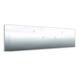 Kenworth W990 Stainless Steel 18" Standard Mount Mitered End Bumper with 3/4" Under Glow Light Cutouts