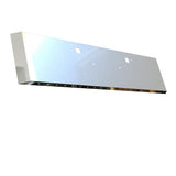 Kenworth W990 Stainless Steel 18" Standard Mount Mitered End Bumper with 3/4" Under Glow Light Cutouts and Tow Holes