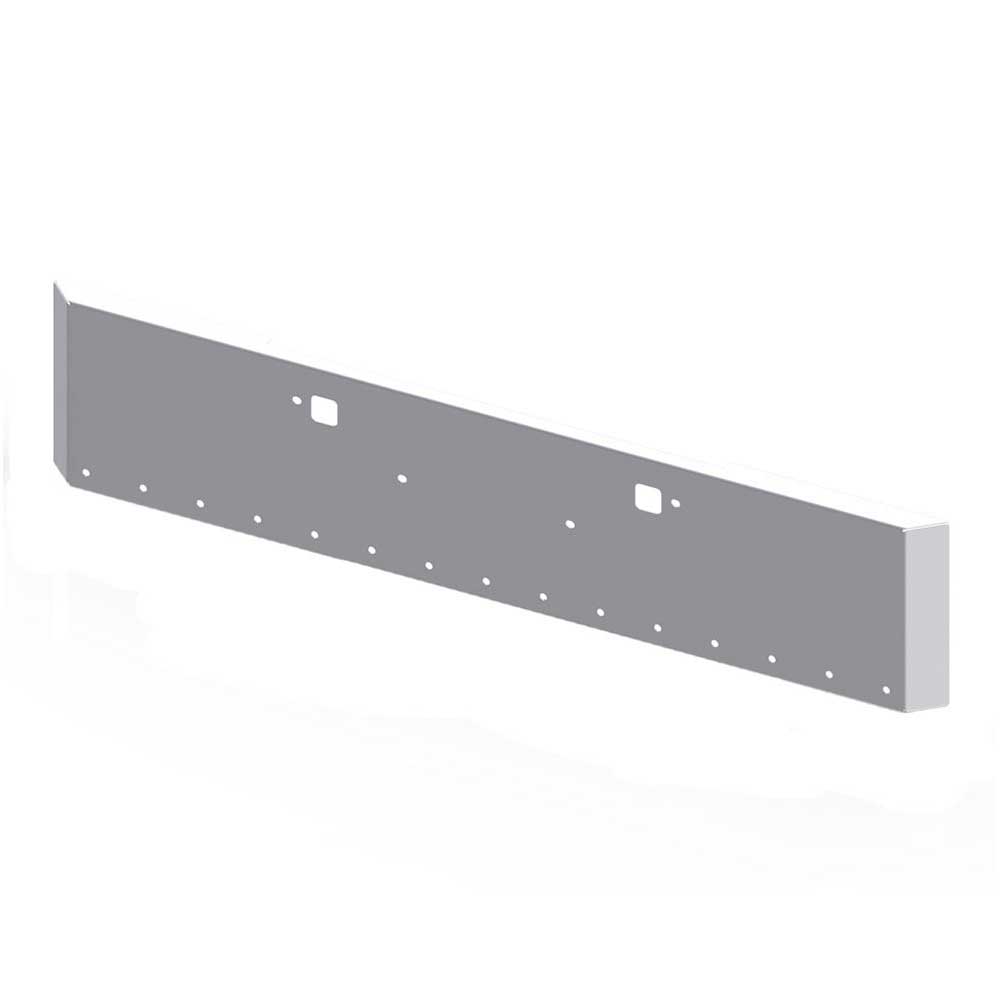 18" Peterbilt 365, 367, 388, 389, 567 Mitered End Chrome Bumper with Fifteen 3/4" Light and Tow Hole Cutouts