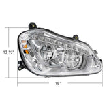 2013-2021 Kenworth T680 High Power 45 LED Headlight with Sequential Turn Signal