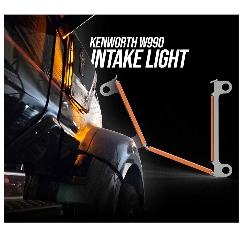 Kenworth W990 LED Air Intake Light Bars