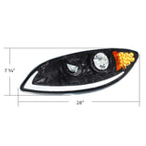 International Prostar 2006-2017 Blackout LED Headlight with LED Light Bar and Turn Signal