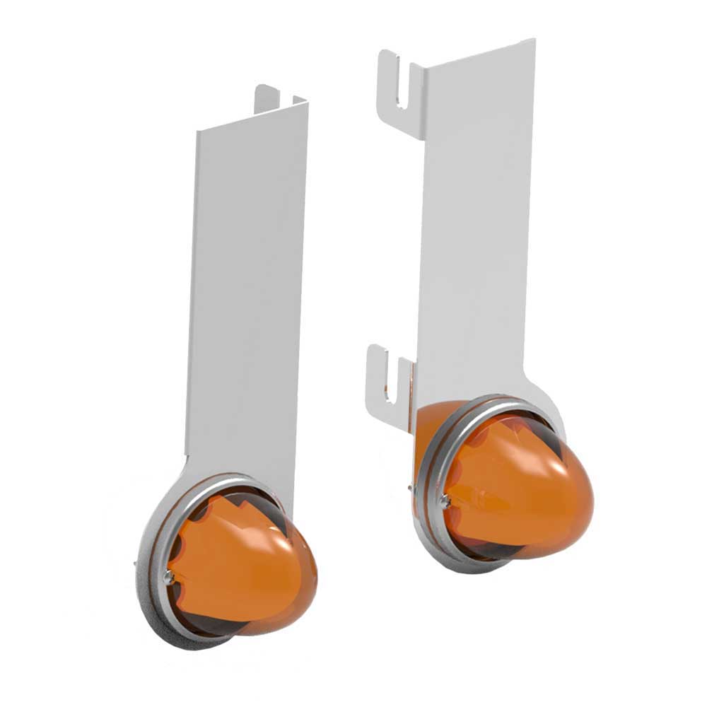 Peterbilt 379, 389 Amber GLO LED Watermelon Single Face Air Cleaner Short Version Light Bar