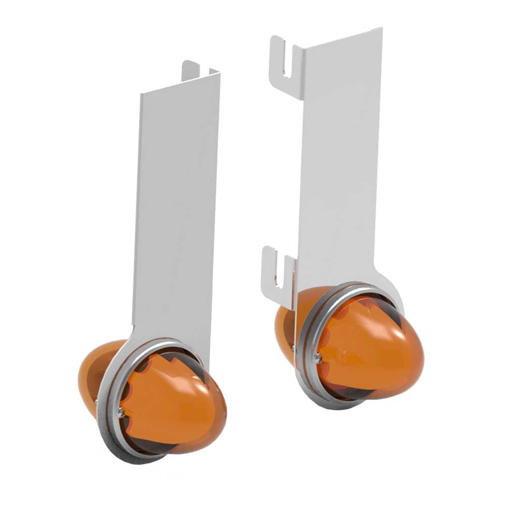 Peterbilt 379, 389 Amber GLO LED Watermelon Double Face Air Cleaner Short Version Light Bar