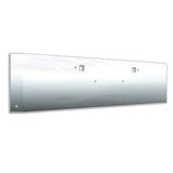 Kenworth W990 Stainless Steel 18" Standard Mount Mitered End Bumper with Watermelon Light Cutouts and Tow Holes
