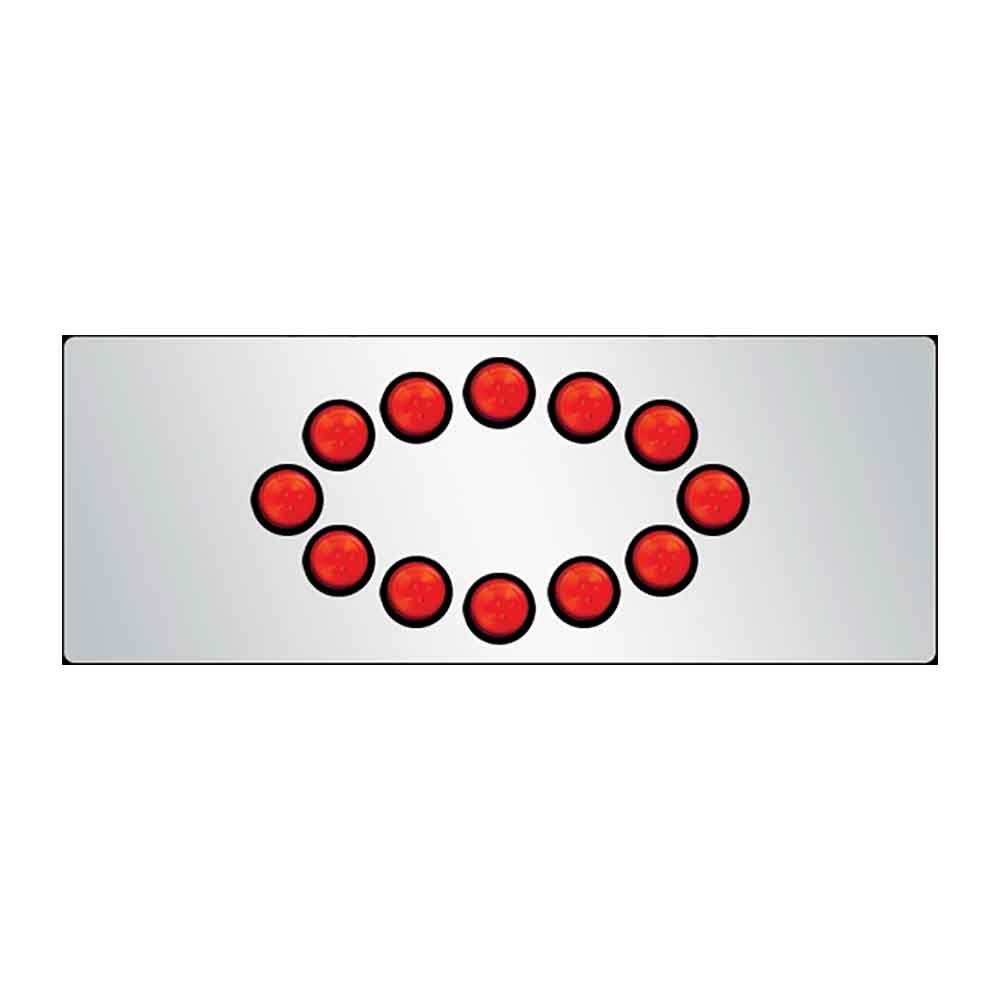 Universal Rear Center Panel with Twelve 2" Lights