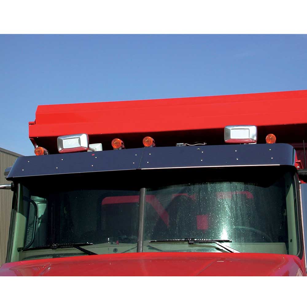 Mack CH, CX, Granite Vision 9-1/2" Stainless Steel Visor Without Roof Fairing