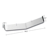 Mack CH, CX, Granite Vision 9-1/2" Stainless Steel Visor Without Roof Fairing
