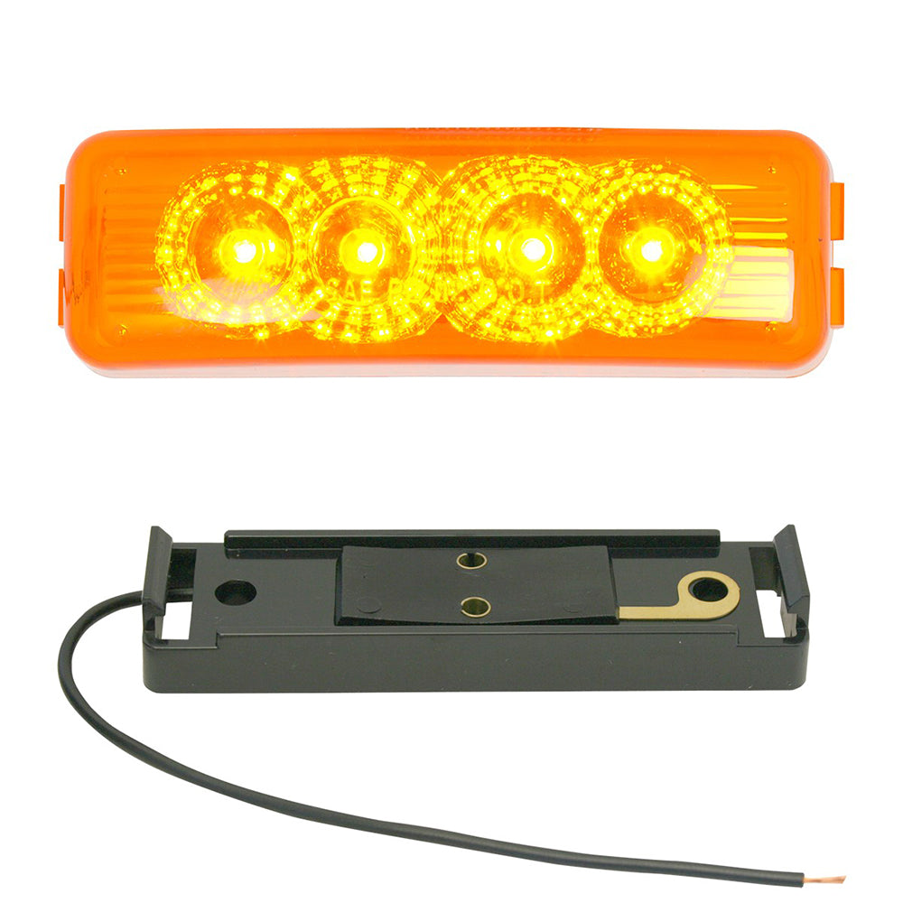 4" 4 LED Spyder Light with Black Rim
