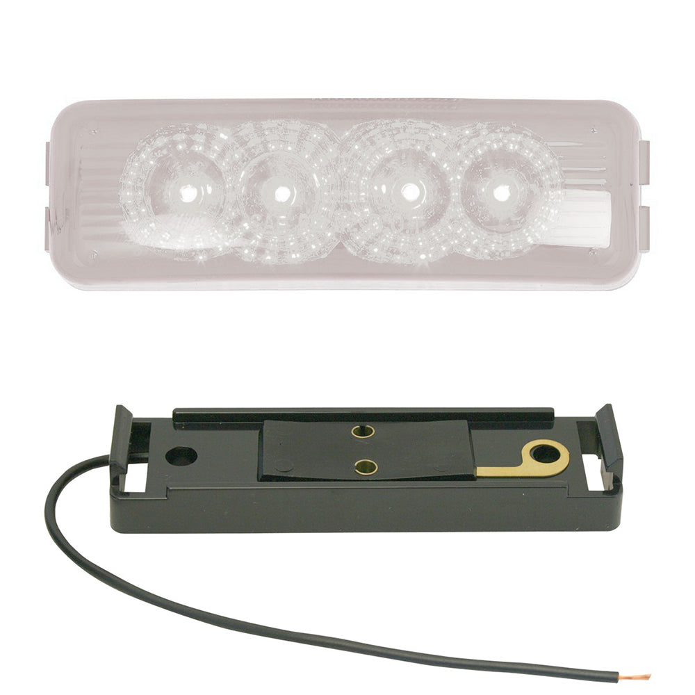 4" 4 LED Spyder Light with Black Rim