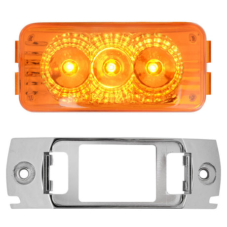 2-1/2" 3 LED spyder light with chrome rail rim