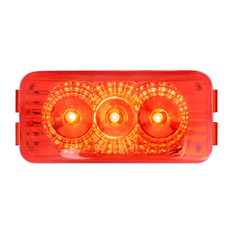 2-1/2" 3 LED rectangular spyder LED light, detail