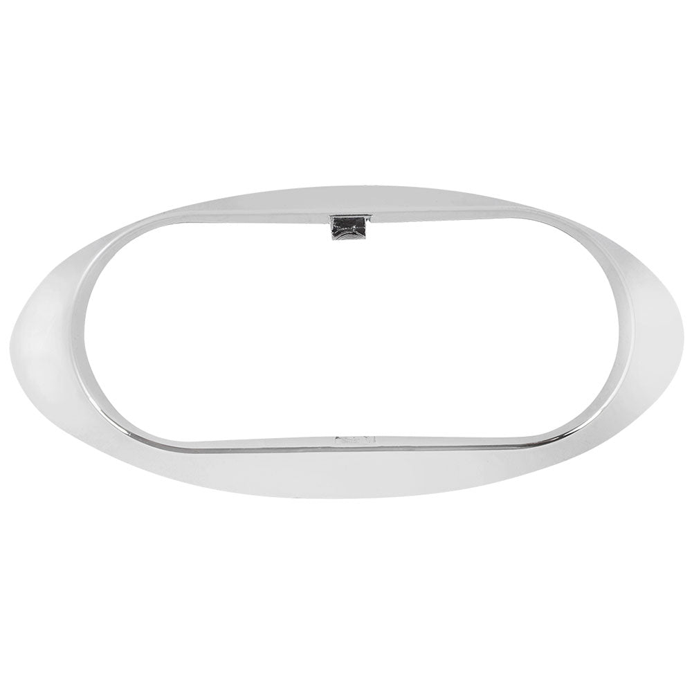 Small Oval Chrome Plastic Lens Guard for 2-1/2" x 1" Light
