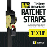 1" x 10' Retractable Ratchet Strap