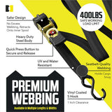1" x 10' Retractable Ratchet Strap