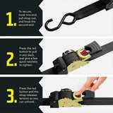 1" x 10' Retractable Ratchet Strap
