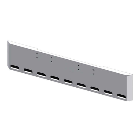 18" Peterbilt 359 chrome mitered end bumper with nine oval light cutouts for semi trucks