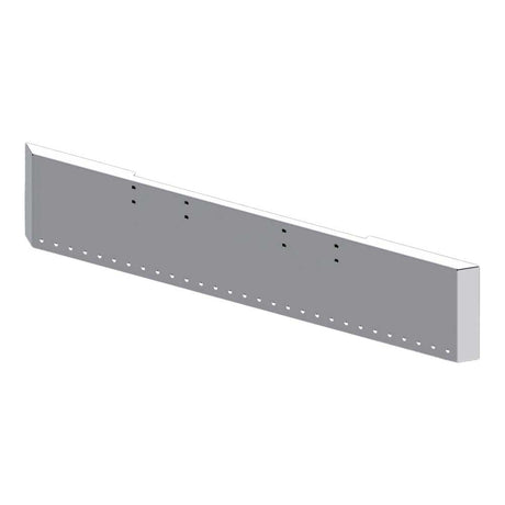 18" Peterbilt 359 chrome mitered end bumper with twenty-nine 3/4" light cutouts for semi trucks