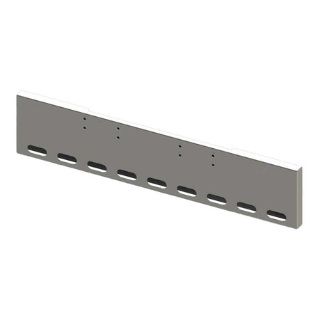 18" Peterbilt 359 chrome boxed end bumper with nine oval light cutouts for semi trucks