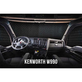 Kenworth T680, T880, W990 Three Piece Sun Shield Kit