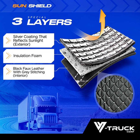 International LT sun shields - 3 piece kit, closer view
