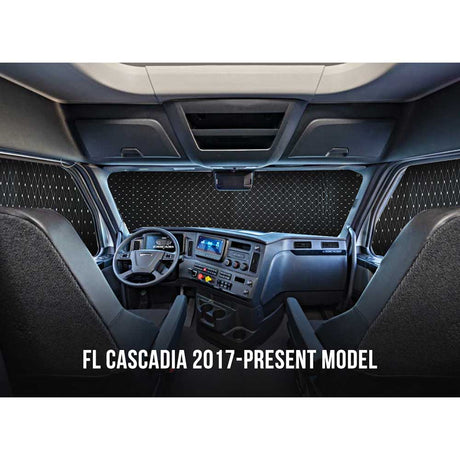 Freightliner Cascadia 2018+ without sensor sun shields - 3 piece kit for semi trucks