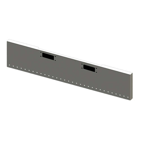 18" Peterbilt 359 chrome boxed end bumper with thirty-one 3/4" light and tow cutouts for semi trucks