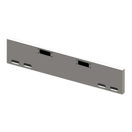 18" Peterbilt 359 chrome boxed end bumper with four oval light and tow cutouts for semi trucks