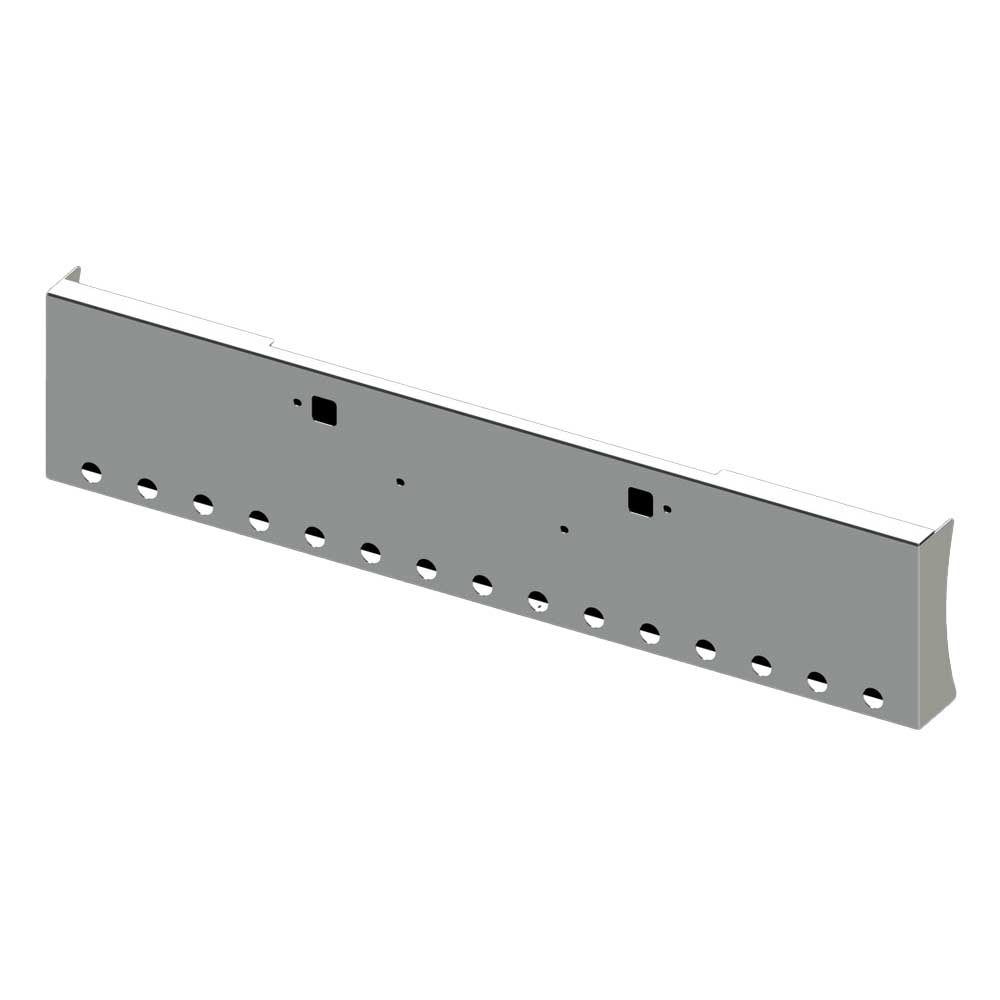 18" Peterbilt 365, 367, 388, 389, 567 American Eagle Chrome Bumper with Fifteen 2" Light and Tow Cutouts