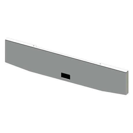 18" Kenworth W900B, W900L tapered boxed end chrome plated blind mount bumper with step hole for semi trucks