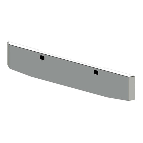 18" Kenworth W900B, W900L tapered mitered end chrome plated blind mount bumper with tow holes for semi trucks